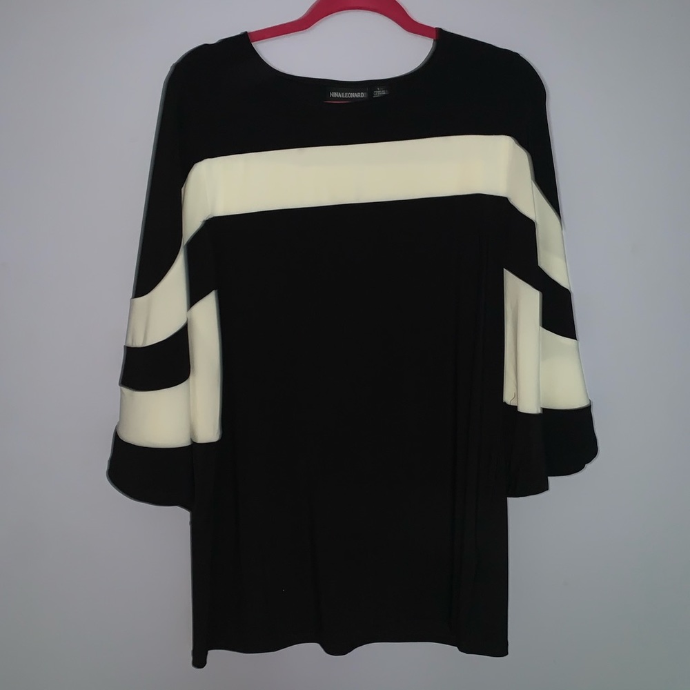 black and white blouse